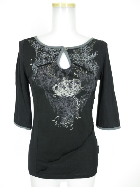 OZZ ANGELO 背中開き七分袖カットソー