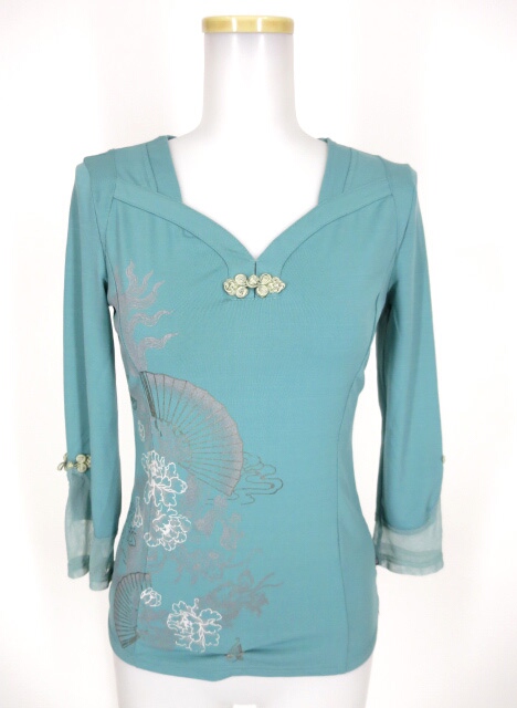 OZZ ONESTE チャイナ八分袖カットソー