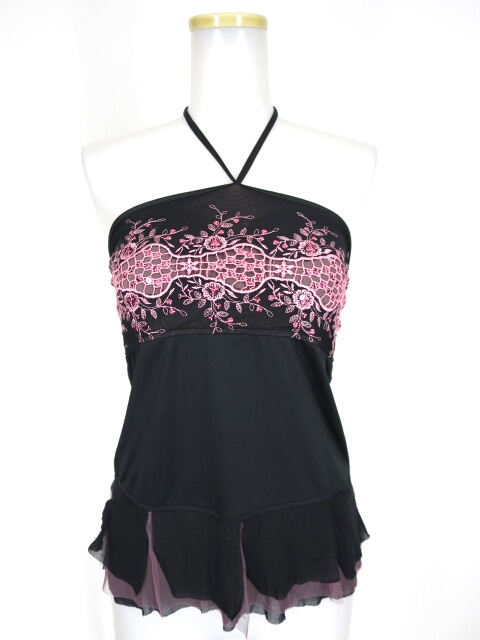 Ozz On スパンコール刺繍入りキャミソール