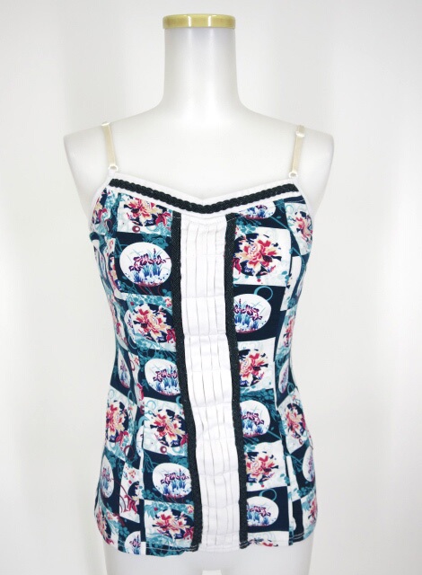 OZZ ONESTE 和柄キャミソール