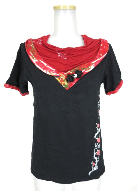 gouk 梅プリント半袖カットソー