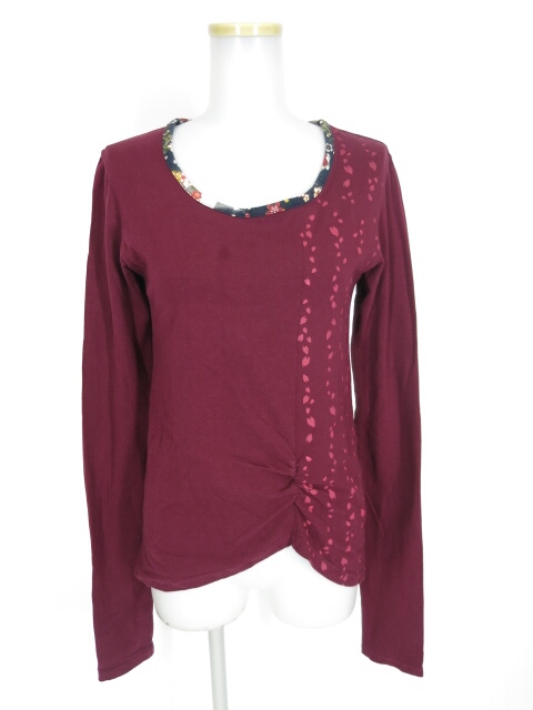 gouk 花びらプリント長袖カットソー