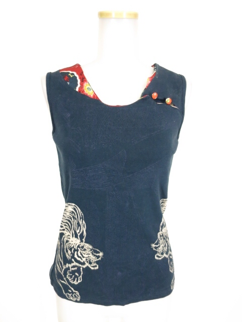 gouk 虎柄ノースリーブカットソー