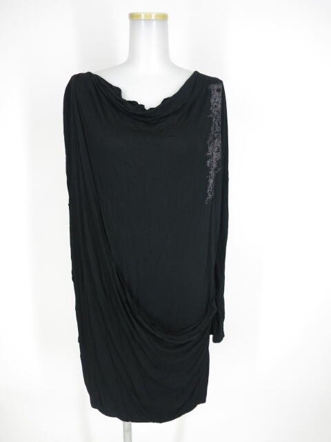 ALGONQUINS アシンメトリーＷドレープカットワンピース