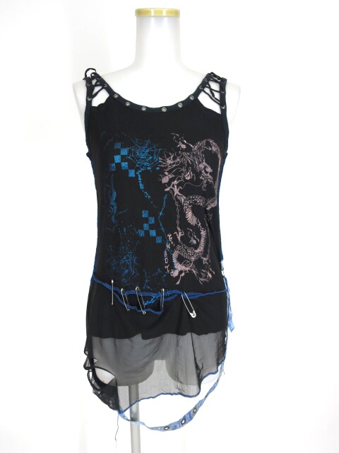 h.NAOTO EAST 肩編み上げキャミソール