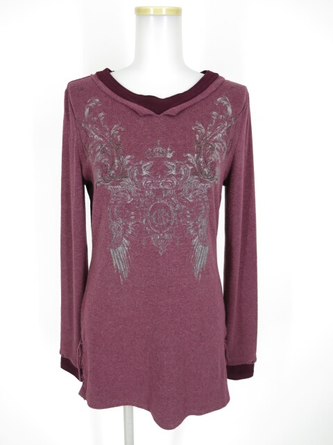 Ozz Croce ゴシック柄ニットカットソー