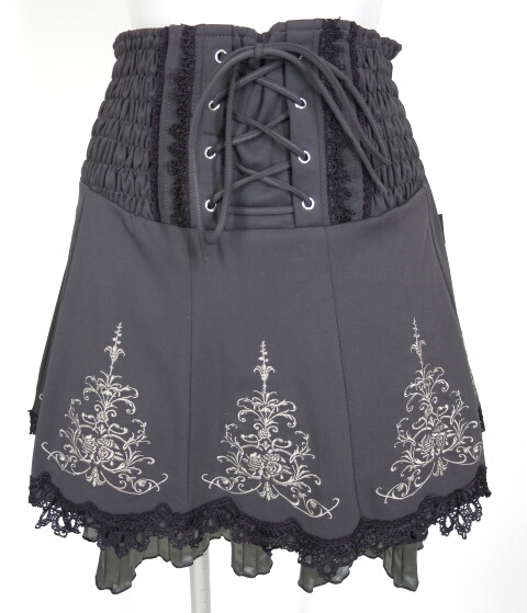 Ozz Croce ローズ刺繍スカート