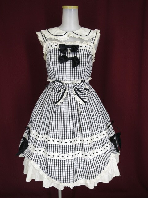安心の日本製 ベイビーザスターズシャインブライト ジャンパースカート オリジナル柄 アリス柄 ひざ丈ワンピース