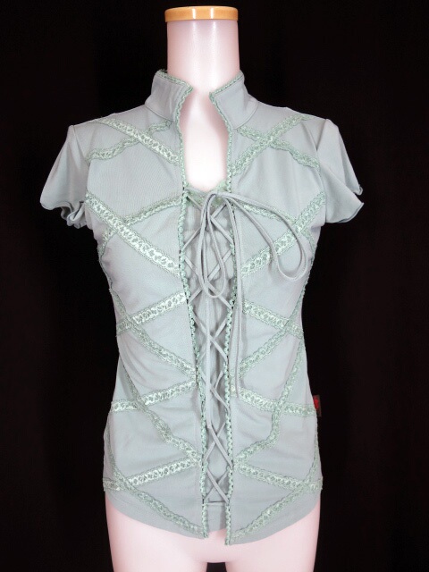 Ozz On 編み上げ付き半袖カットソー