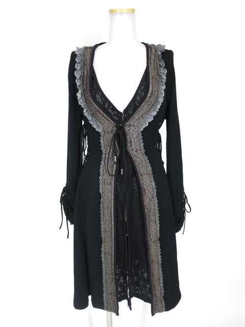 OZZ ANGELO レイヤードロングニットカーディガン