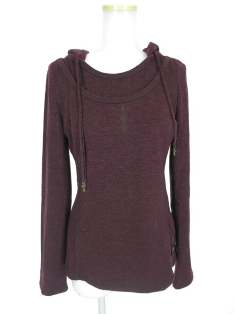 Ozz Croce フード付きニットプルオーバー