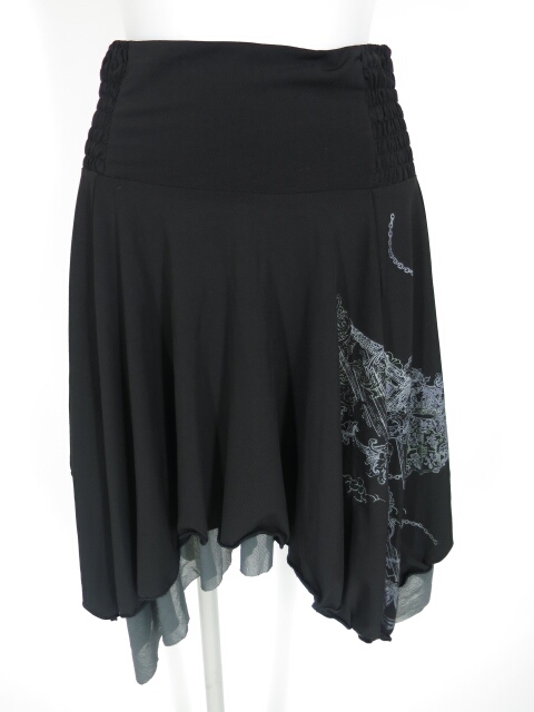 Ozz Croce ゴシック柄プリントスカート