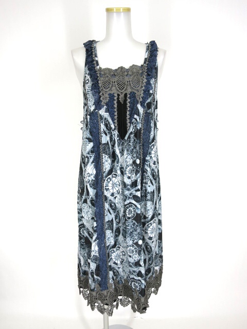 OZZ ANGELO 星座柄ノースリーブワンピース