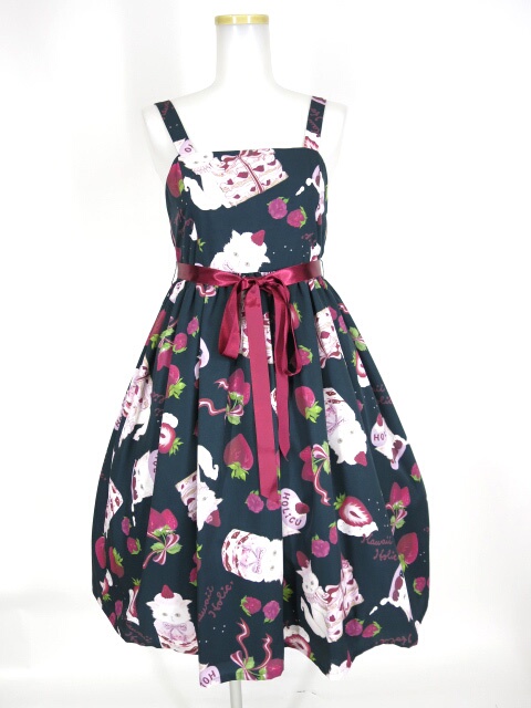 KawaiiHolic Strawberry on the Catジャンパースカート