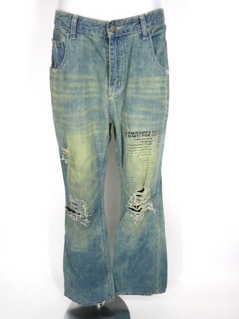 HN+DIE ダメージデニムパンツ