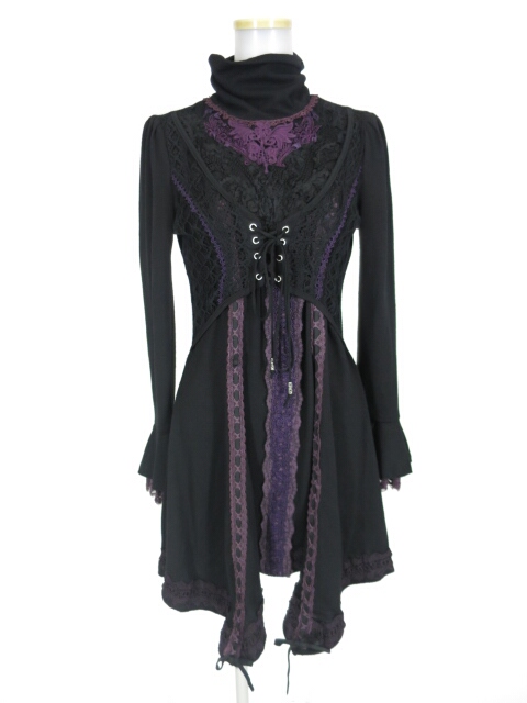 OZZ ANGELO レース重ねニットワンピース