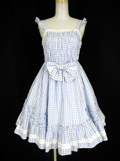 Angelic Pretty ギンガムシャーリングサンドレス