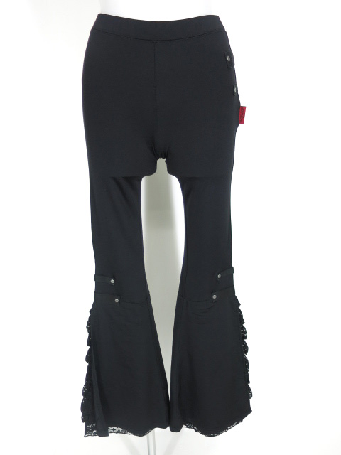 Ozz On 裾レース付きフレアスパッツ