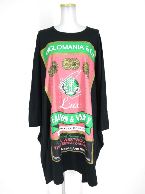 Vivienne Westwood ANGLOMANIA ロゴプリント ビッグTシャツワンピース 