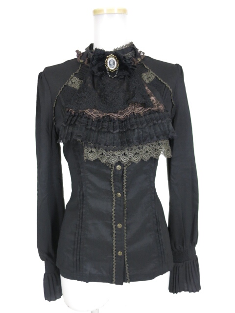 OZZ ANGELO カメオジャボ付きブラウス