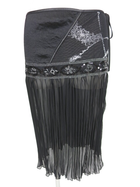 Ozz On hikozoh シフォンプリーツ巻きスカート