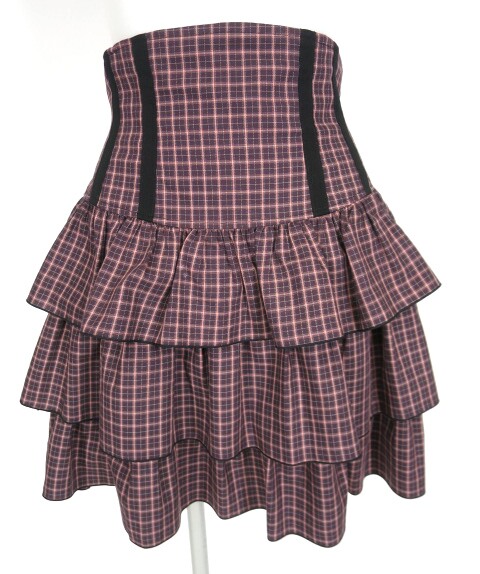 MIHO MATSUDA チェック柄フリルスカート