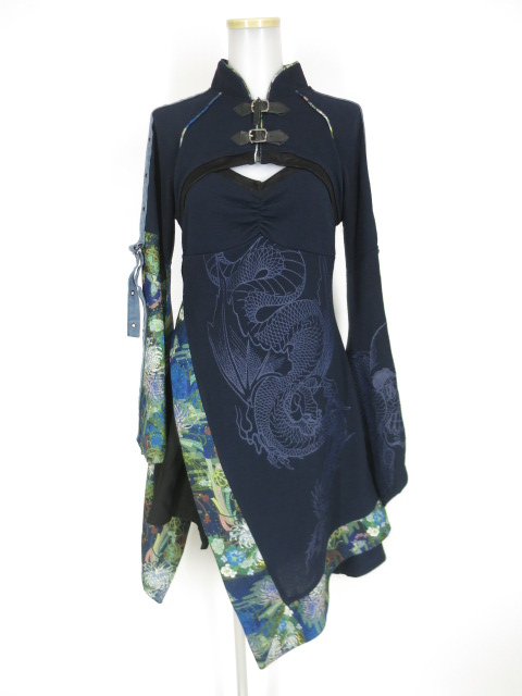 Qutie Frash 和柄切替振袖ワンピース