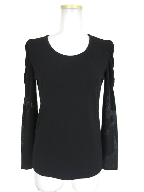 Qutie Frash 袖龍プリント長袖カットソー