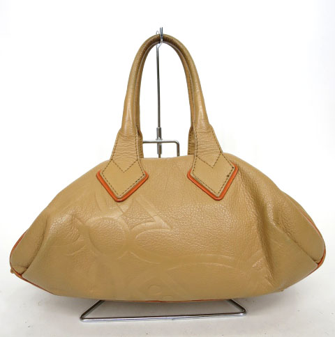 Vivienne Westwood オーブ型押しレザーハンドバッグ