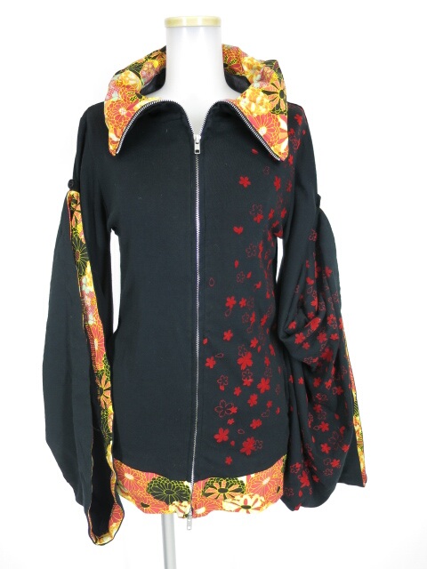 gouk 振袖ジップカーディガン