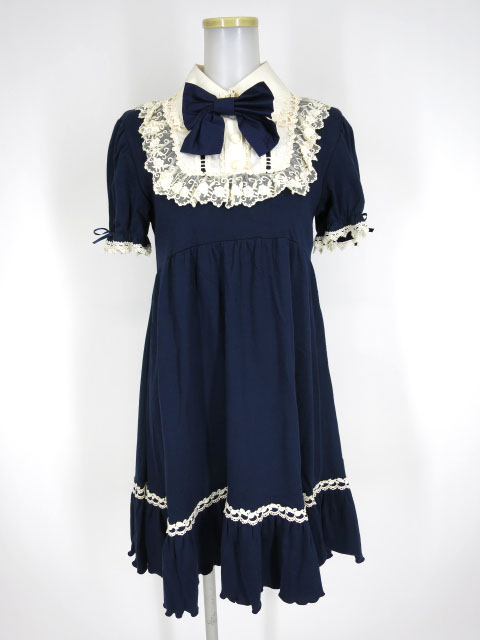 MAM 小公女ジレ風パフスリーブカットソーワンピース