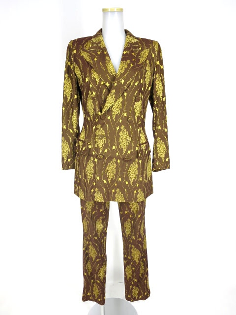 Jean Paul GAULTIER FEMME ジャガード織りダブルジャケット＆パンツ スーツ