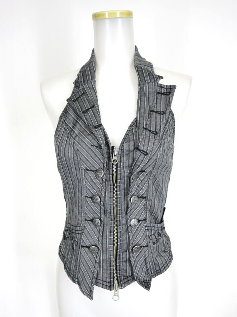 OZZ ONESTE ストライプホルターネックベスト