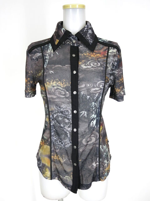 Ozz Croce 和柄半袖シャツ