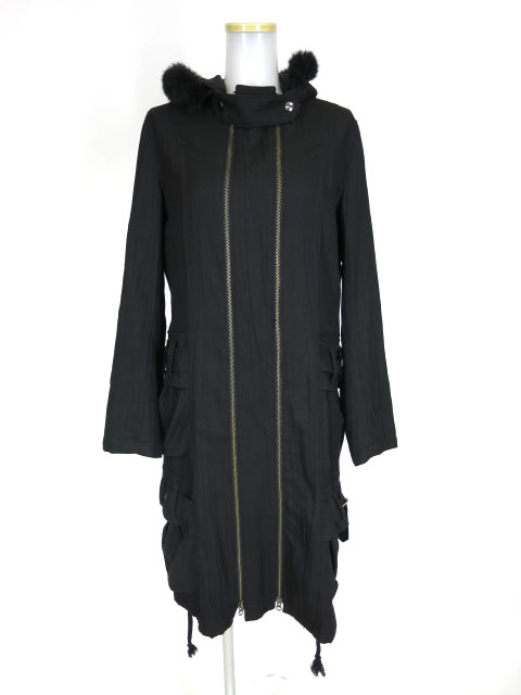 BPN しわ加工ジップアップコート