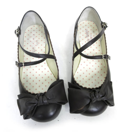 Emily Temple cute レザーリボンシューズ