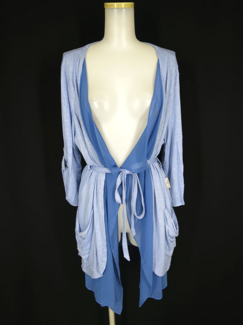 Rozen Kavalier シフォン付き七分袖ドレープカーディガン