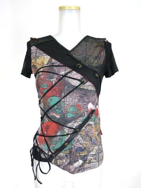 Ozz Croce 龍＆地図柄半袖カットソー