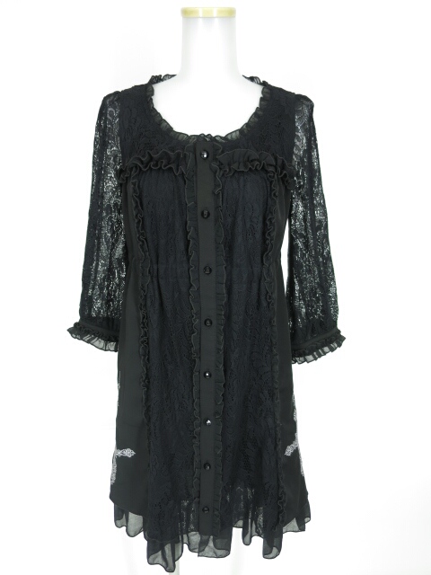 ALGONQUINS レース×ギャバ ドールワンピース