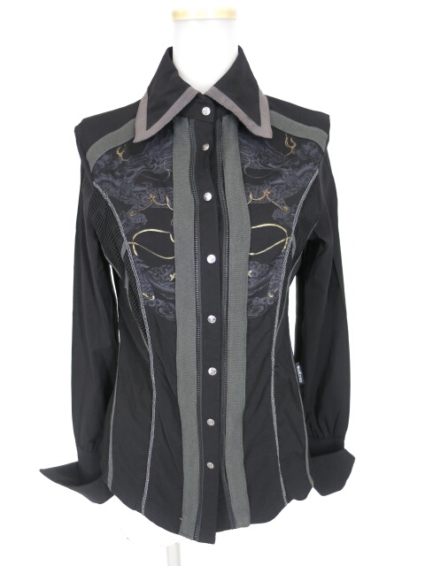 Ozz Croce 龍プリント長袖シャツ