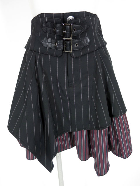 ALGONQUINS カマーベルトデザインストライプスカート