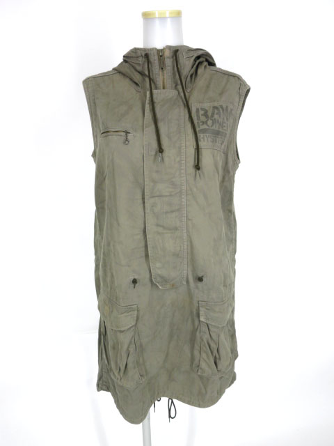 HYSTERIC GLAMOUR ミリタリーノースリーブワンピース