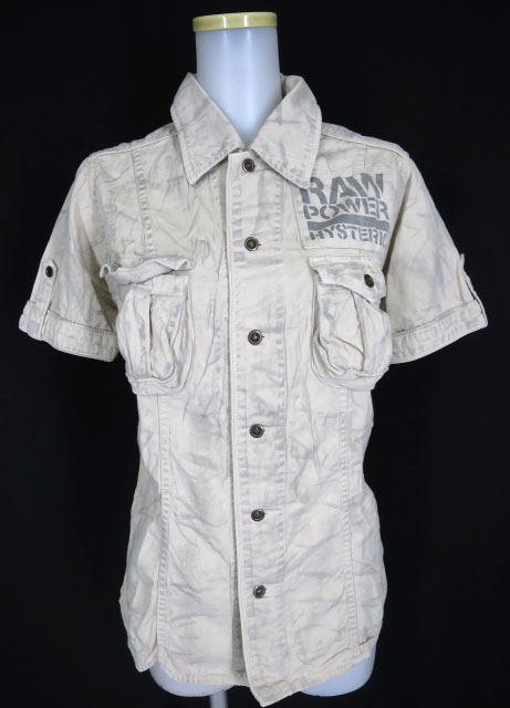 HYSTERIC GLAMOUR ミリタリー半袖シャツ