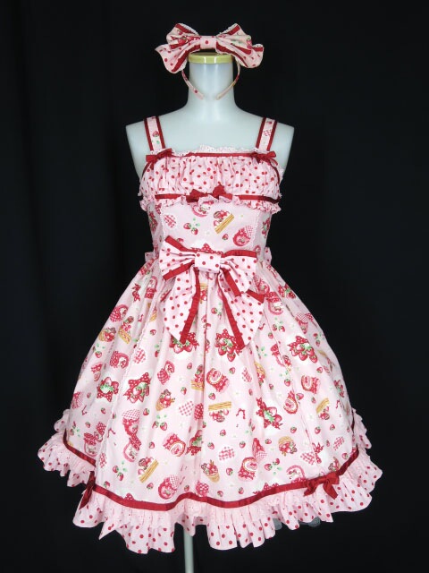 Angelic Pretty Sweet Jamジャンパースカート＆カチューシャ セット