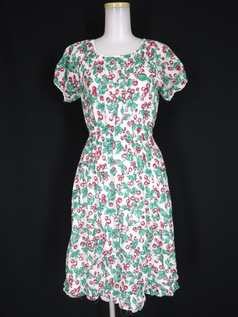 Jane Marple チェリー柄ワンピース