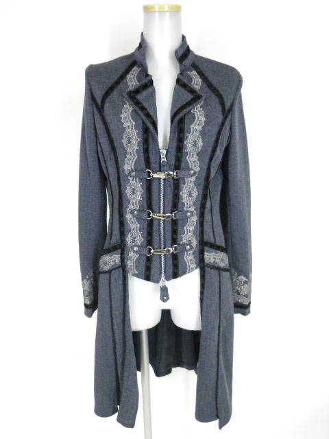 OZZ ANGELO ヘリンボーンロングジャケット