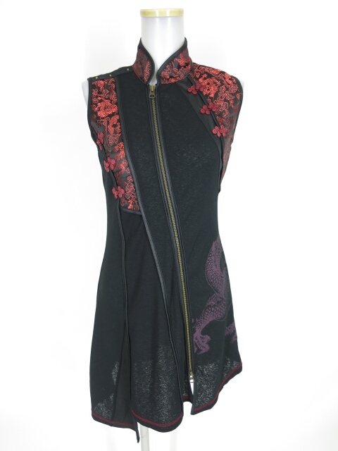 Ozz On チャイナノースリーブワンピース