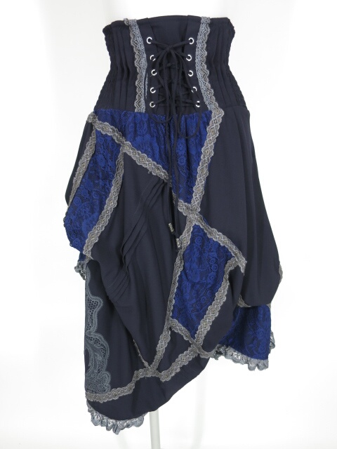 OZZ ANGELO レース付き2wayロングスカート