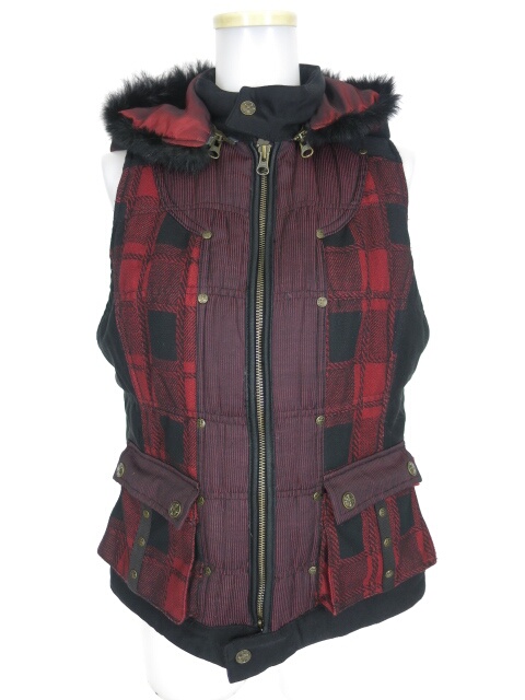 Ozz Croce 中綿入りチェック柄ベスト