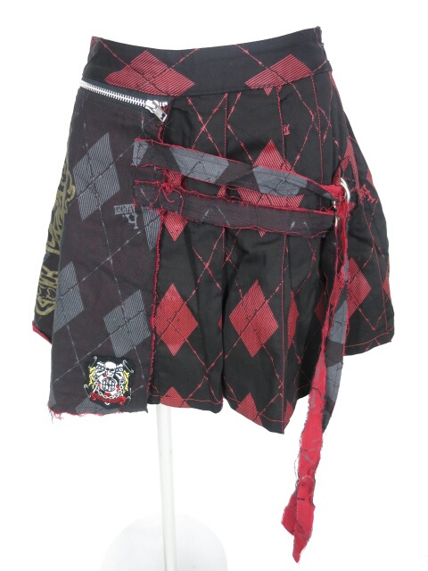 h.ANARCHY アーガイルチェック柄ミニスカート＋レッグカバー